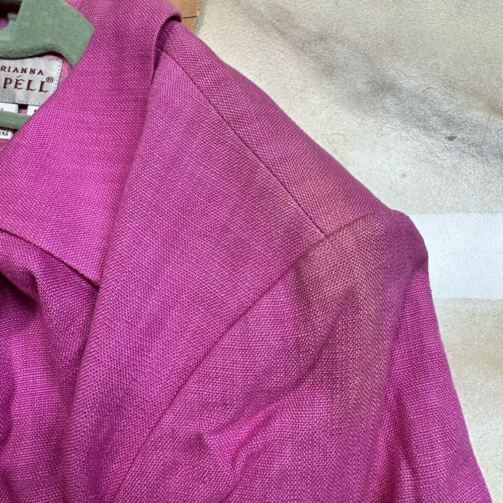 Vintage 60s Adrianna Papell Pink Button Up Dress New - Picture 4 of 10